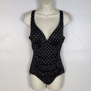 Spanx Underwire Polka Dot One Piece Swimsuit
